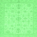 Square Oriental Emerald Green Traditional Rug, abs3954emgrn