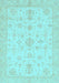 Machine Washable Oriental Light Blue Traditional Rug, wshabs3954lblu