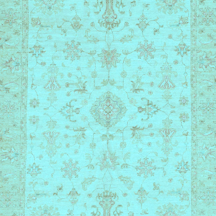 Machine Washable Oriental Light Blue Traditional Rug, wshabs3954lblu