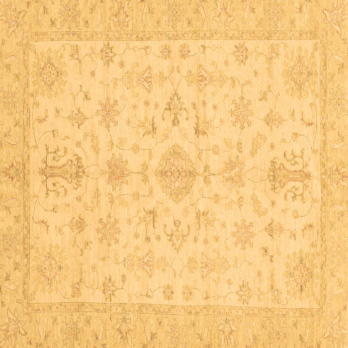 Square Machine Washable Oriental Brown Traditional Rug, wshabs3954brn