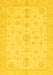 Machine Washable Oriental Yellow Traditional Rug, wshabs3954yw