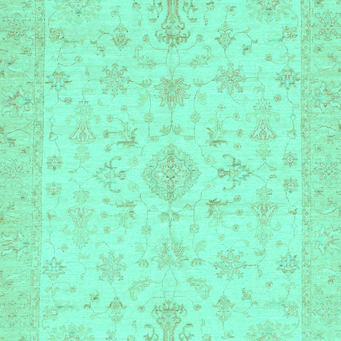 Machine Washable Oriental Turquoise Traditional Area Rugs, wshabs3954turq
