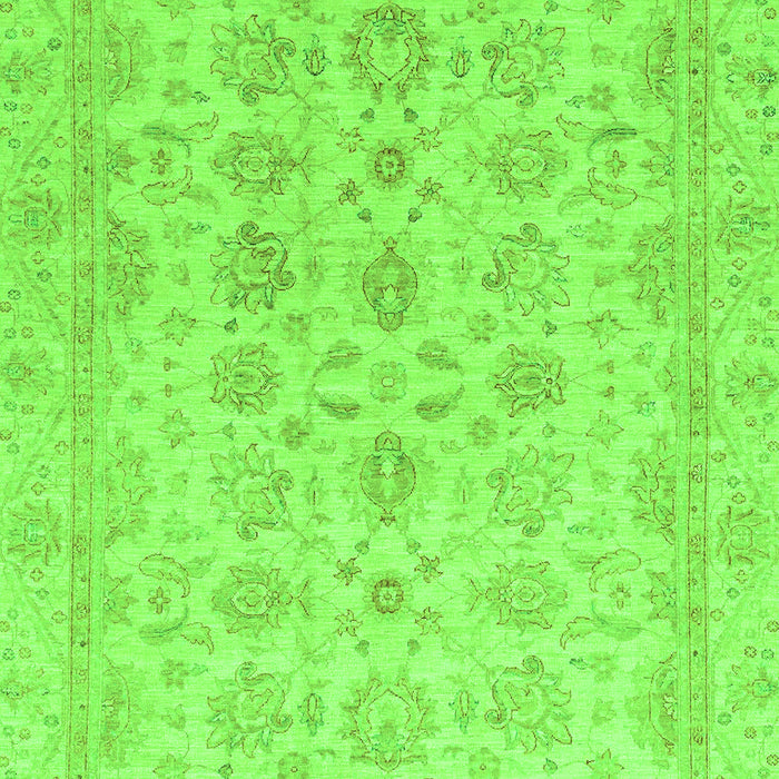 Machine Washable Oriental Green Traditional Area Rugs, wshabs3955grn