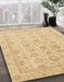 Machine Washable Abstract Orange Rug in a Family Room, wshabs3955