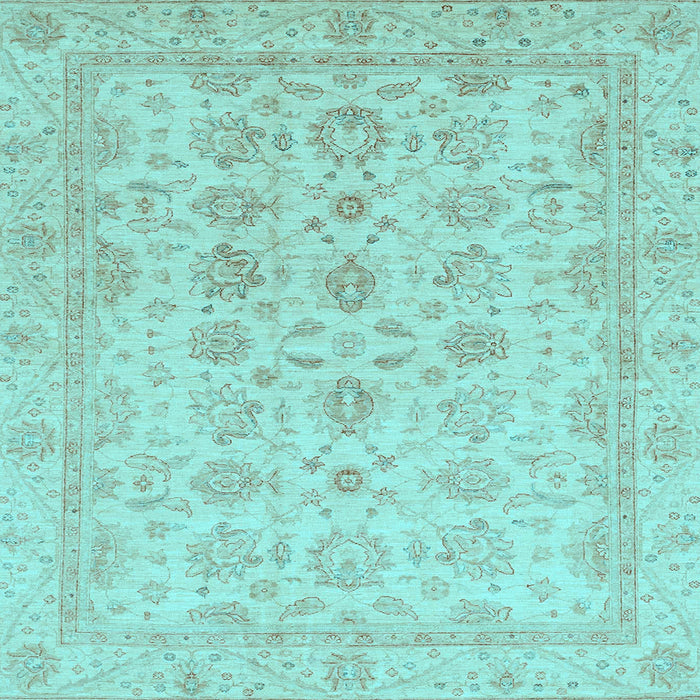 Square Oriental Light Blue Traditional Rug, abs3955lblu