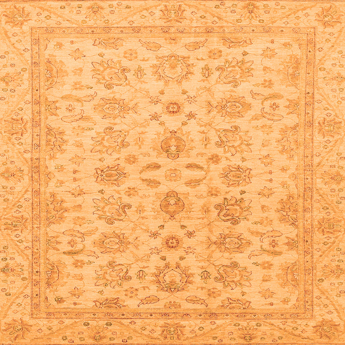 Square Oriental Orange Traditional Rug, abs3955org