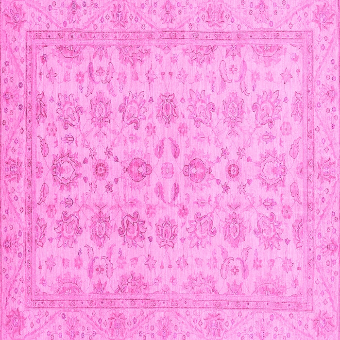 Square Oriental Pink Traditional Rug, abs3955pnk