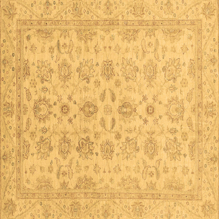 Square Oriental Brown Traditional Rug, abs3955brn