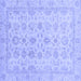 Square Oriental Blue Traditional Rug, abs3955blu