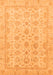 Machine Washable Oriental Orange Traditional Area Rugs, wshabs3955org