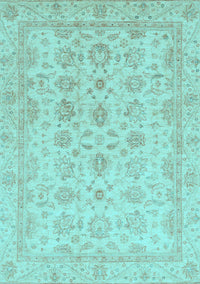 Oriental Light Blue Traditional Rug, abs3955lblu