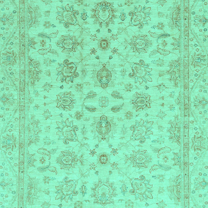Machine Washable Oriental Turquoise Traditional Area Rugs, wshabs3955turq