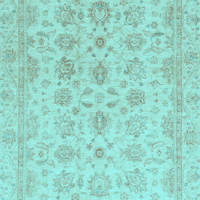 Machine Washable Oriental Light Blue Traditional Rug, wshabs3955lblu