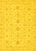 Machine Washable Oriental Yellow Traditional Rug, wshabs3956yw