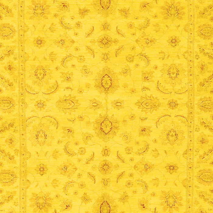Machine Washable Oriental Yellow Traditional Rug, wshabs3956yw