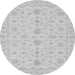 Round Oriental Gray Traditional Rug, abs3956gry