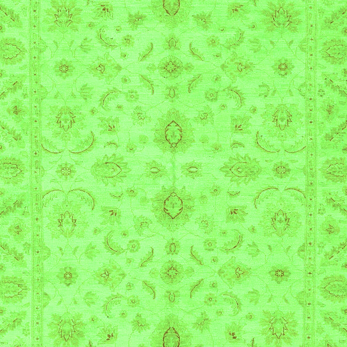 Machine Washable Oriental Green Traditional Area Rugs, wshabs3956grn