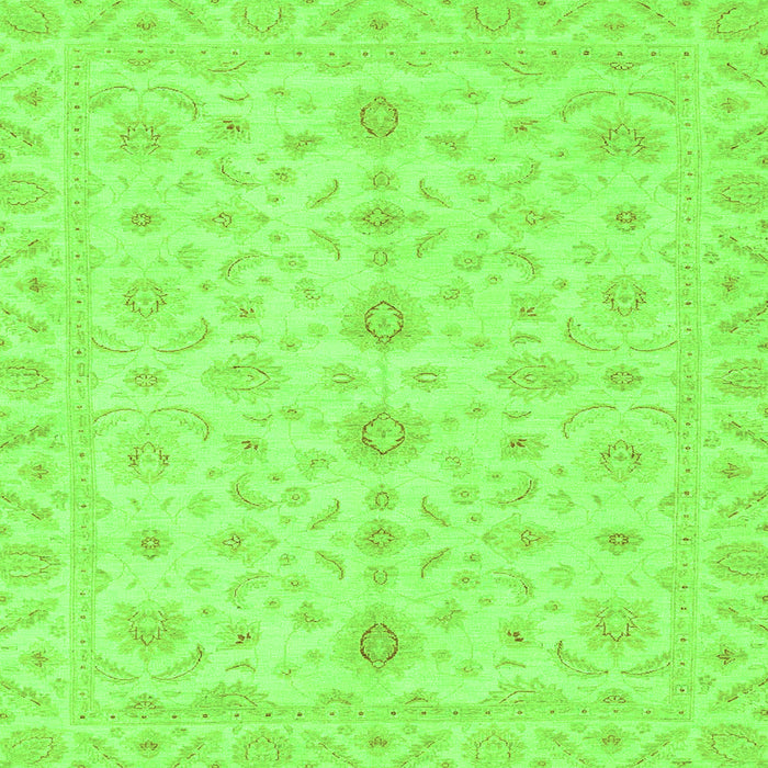 Square Oriental Green Traditional Rug, abs3956grn