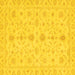 Square Oriental Yellow Traditional Rug, abs3956yw