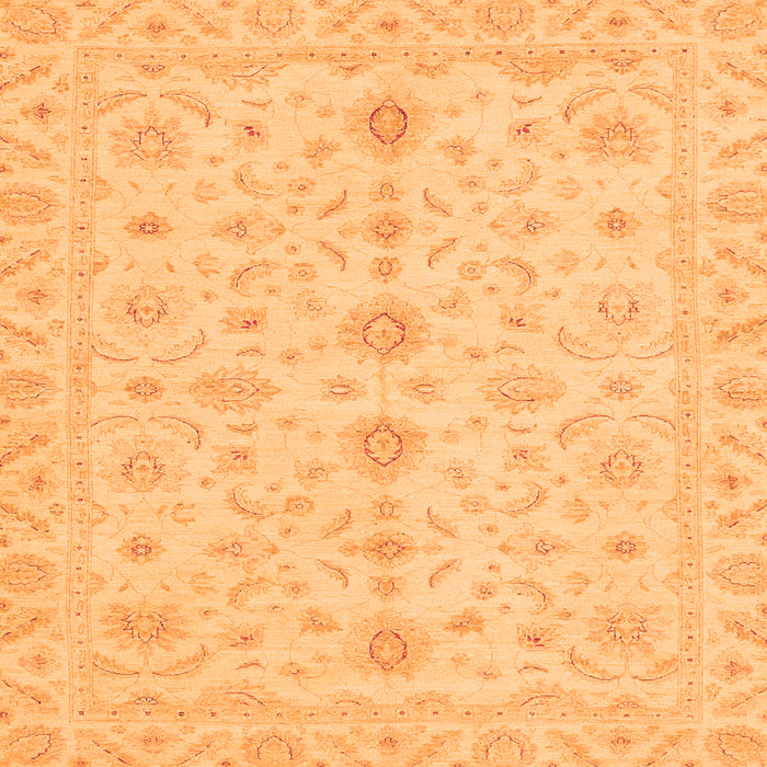 Square Oriental Orange Traditional Rug, abs3956org