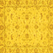 Square Oriental Yellow Traditional Rug, abs3957yw