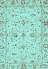 Oriental Light Blue Traditional Rug, abs3957lblu