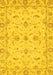 Machine Washable Oriental Yellow Traditional Rug, wshabs3957yw