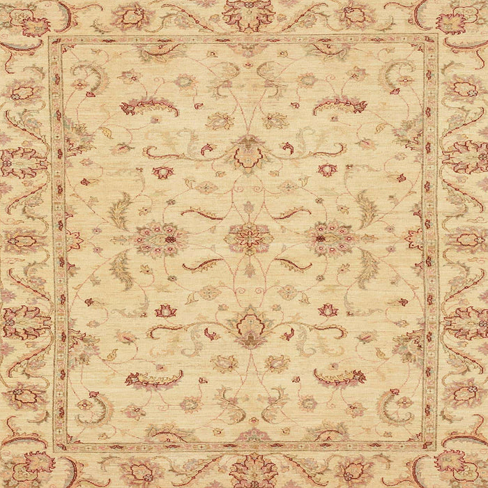 Square Abstract Orange Oriental Rug, abs3957