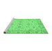 Sideview of Machine Washable Oriental Emerald Green Traditional Area Rugs, wshabs3957emgrn