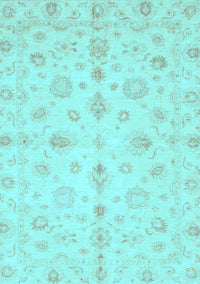 Oriental Light Blue Traditional Rug, abs3958lblu