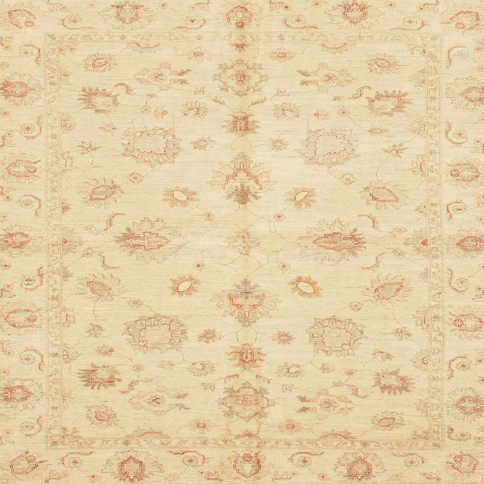 Square Abstract Sun Yellow Oriental Rug, abs3958