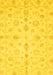 Machine Washable Oriental Yellow Traditional Rug, wshabs3958yw