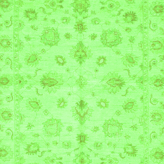Machine Washable Oriental Green Traditional Area Rugs, wshabs3958grn