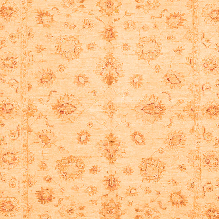 Machine Washable Oriental Orange Traditional Area Rugs, wshabs3958org
