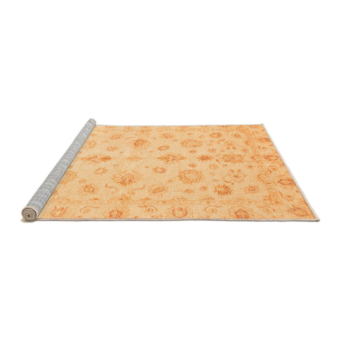 Sideview of Machine Washable Oriental Orange Traditional Area Rugs, wshabs3958org