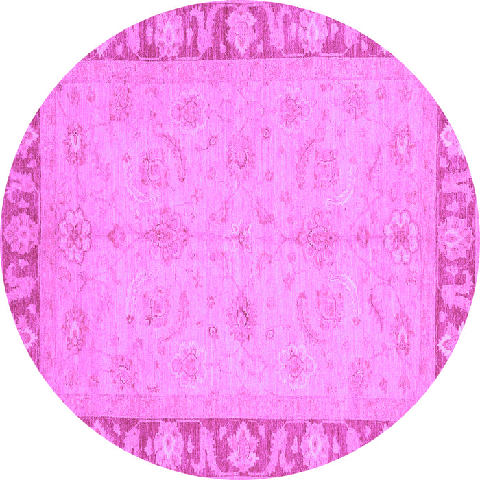 Round Oriental Purple Traditional Rug, abs3959pur