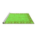 Sideview of Machine Washable Oriental Green Traditional Area Rugs, wshabs3959grn