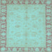 Square Oriental Light Blue Traditional Rug, abs3959lblu