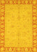 Machine Washable Oriental Yellow Traditional Rug, wshabs3959yw