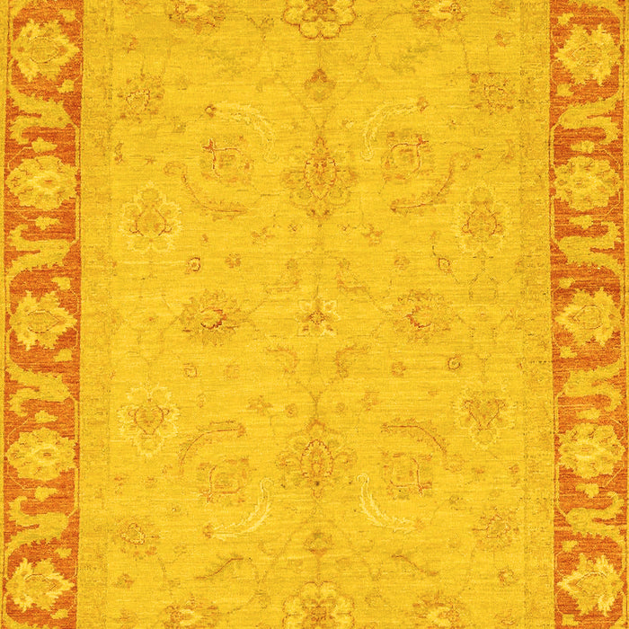 Machine Washable Oriental Yellow Traditional Rug, wshabs3959yw
