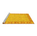 Sideview of Machine Washable Oriental Yellow Traditional Rug, wshabs3959yw