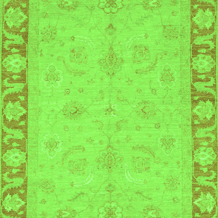 Machine Washable Oriental Green Traditional Area Rugs, wshabs3959grn