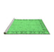 Sideview of Machine Washable Oriental Emerald Green Traditional Area Rugs, wshabs3959emgrn