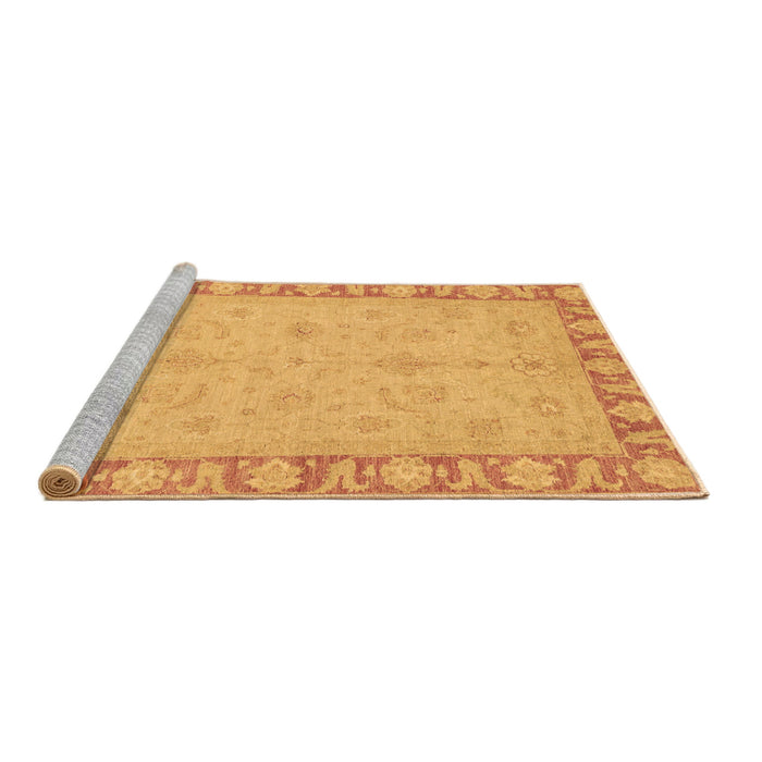 Sideview of Machine Washable Oriental Brown Traditional Rug, wshabs3959brn