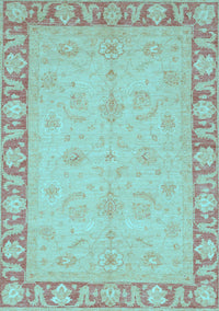 Oriental Light Blue Traditional Rug, abs3959lblu