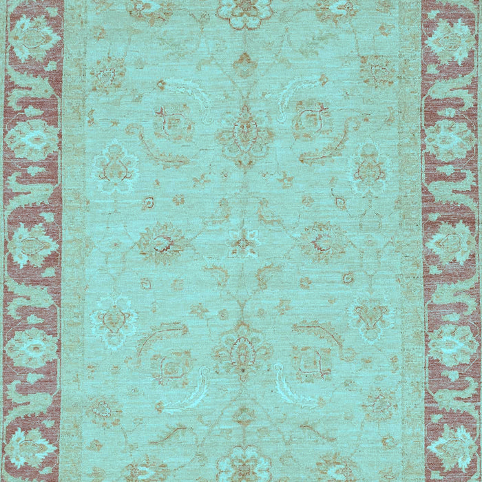 Machine Washable Oriental Light Blue Traditional Rug, wshabs3959lblu