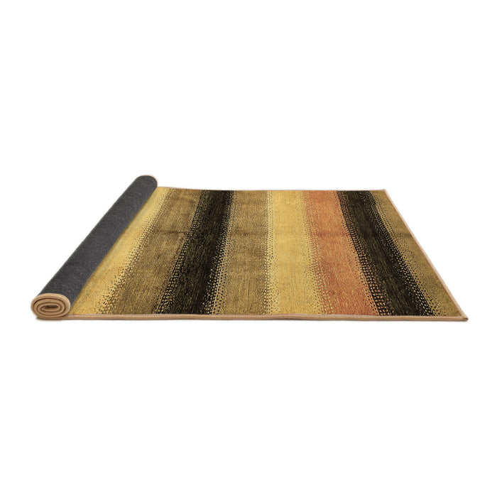 Sideview of Abstract Brown Modern Rug, abs395brn