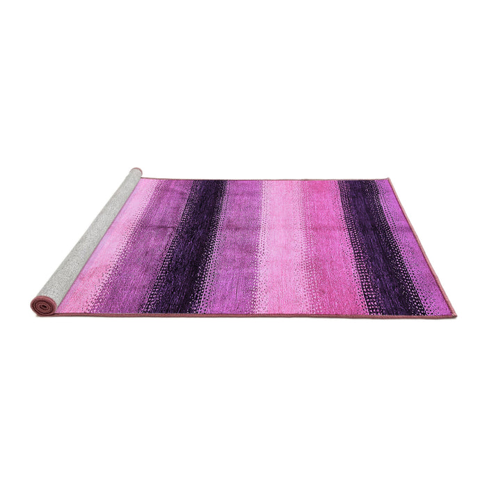 Sideview of Machine Washable Abstract Purple Modern Area Rugs, wshabs395pur