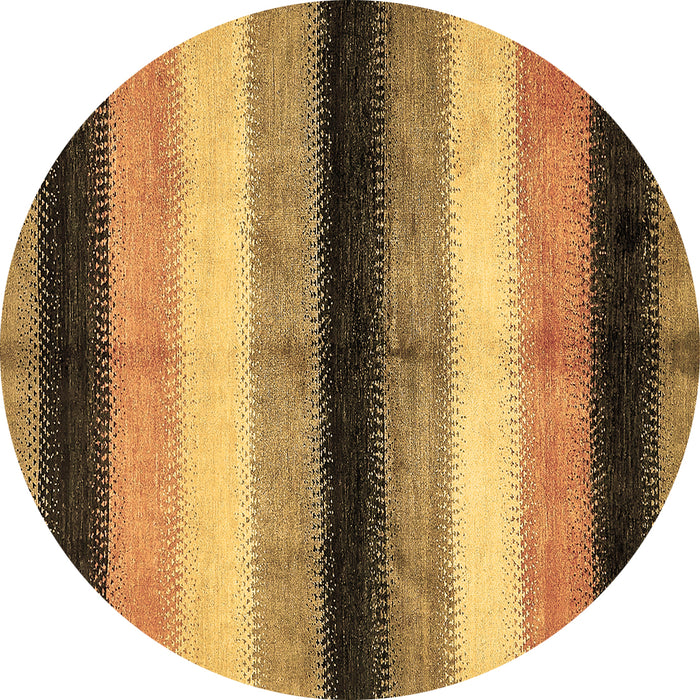 Round Abstract Brown Modern Rug, abs395brn