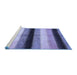 Sideview of Machine Washable Abstract Blue Modern Rug, wshabs395blu